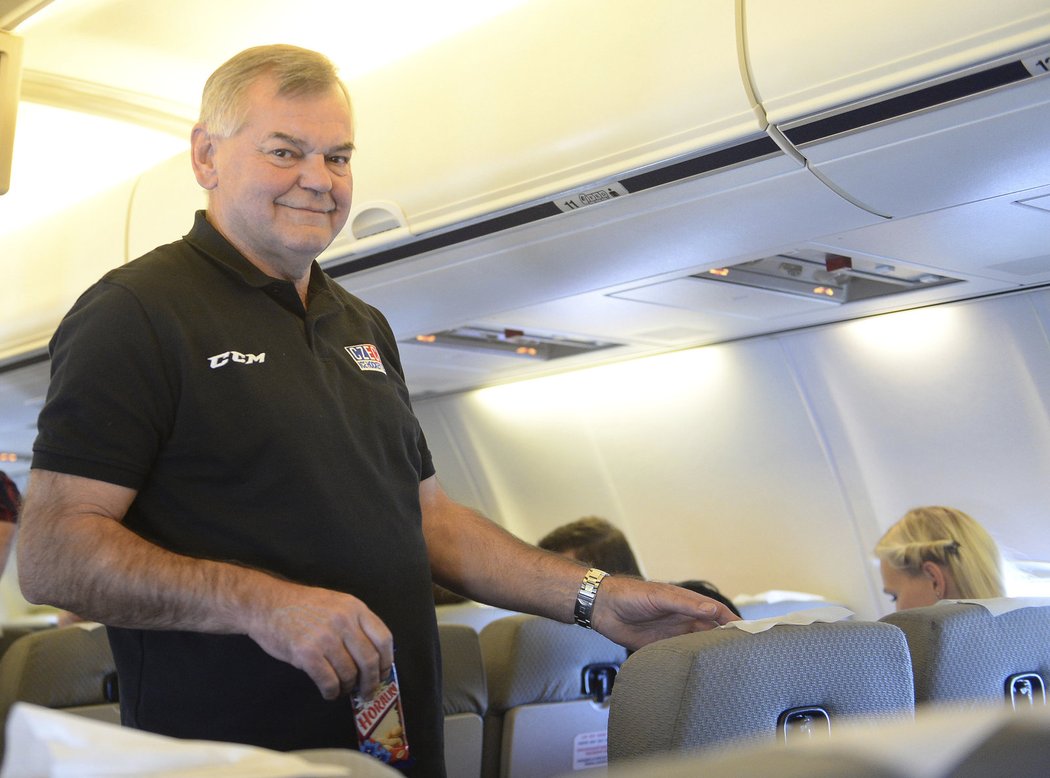 Vladimír Vůjtek v letadle do Švédska