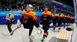 Němečtí hokejisté nastupují do utkání na olympiádě v Pekingu