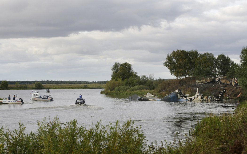 Okolí letecké tragédie letounu Jaroslavle