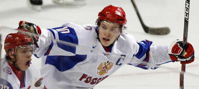 Tarasenko jako kapitán ruského juniorského výběru.