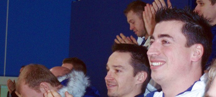 Petr Čajánek s Tomášem Kaberlem na zlatém závodě Martiny Sáblíkové
