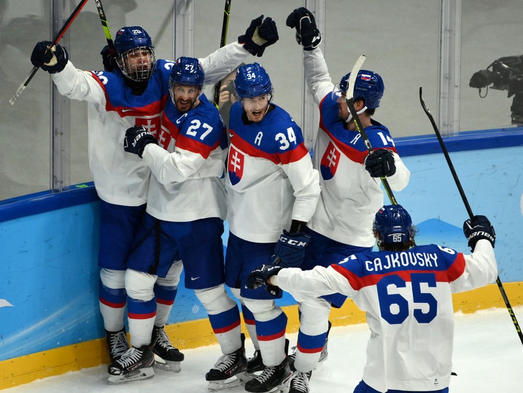 Slovenští hokejisté v dramatickém olympijském čtvrtfinále proti USA