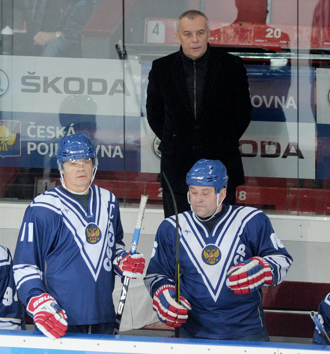V zápase se představil i prezident KHL Medveděv