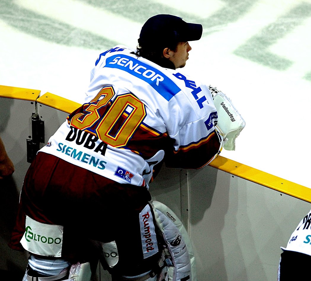 Tomáš Duba v dresu hokejové Sparty