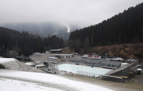 Areál ve Špindlerově Mlýně, kde proběhne české hokejové Winter Classic s bohatým programem