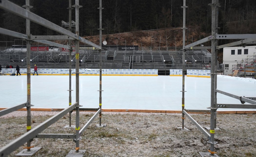 Areál ve Špindlerově Mlýně, kde proběhne české hokejové Winter Classic s bohatým programem