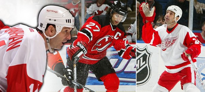 (Zleva) Brendan Shanahan, Scott Niedermayer a Chris Chelios se stali novými členy Hokejové síně slávy