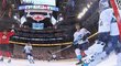 Světový pohár v hokeji 2016: kanadský kapitán Sidney Crosby se raduje z gólu proti výběru Evropy