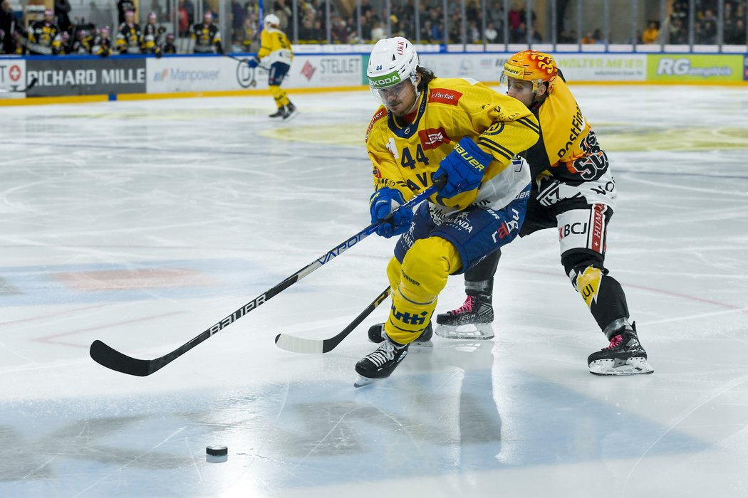 Matěj Stránský v dresu švýcarského klubu HC Davos