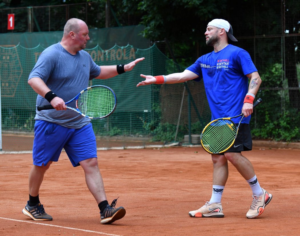 Josef Straka a David Výborný, spoluhráči z tenisového turnaje