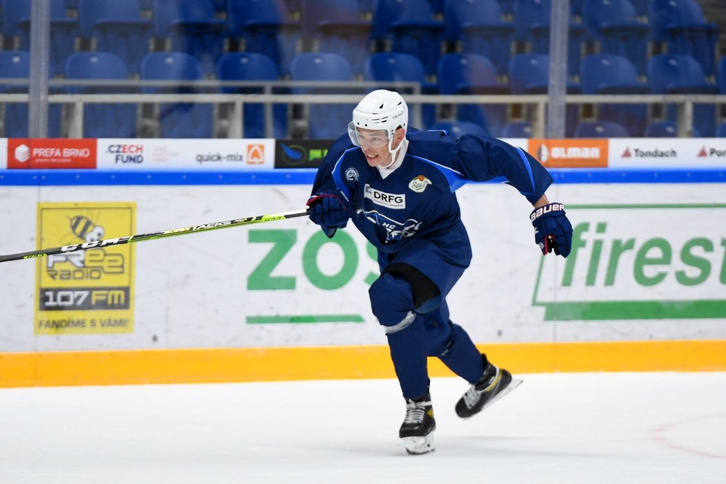 Slovenský bek Marek Ďaloga na tréninku Komety