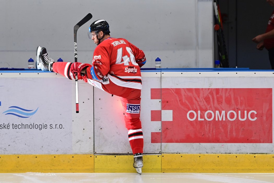 David Krejčí poprvé na ledě v olomouckém dresu