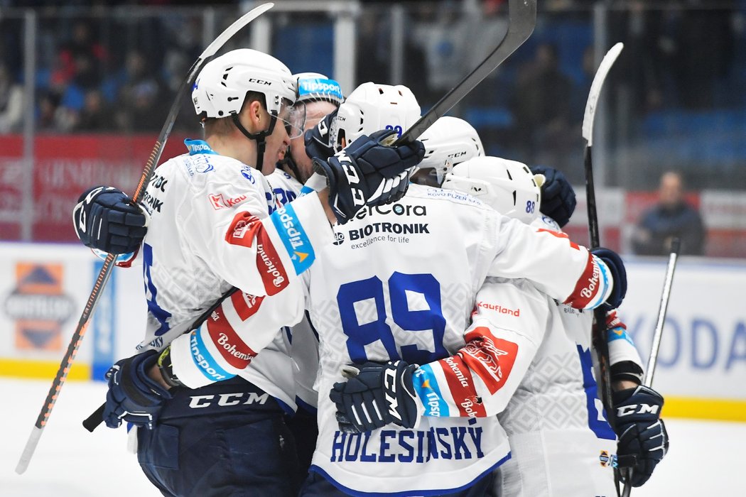 Plzeň se raduje z gólu proti Olomouci