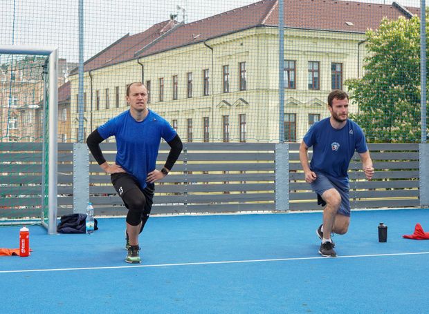 Na úvodním tréninku letní přípravy nechyběli ani forvardi Petr Straka (vlevo) a Jan Eberle Na úvodním tréninku letní přípravy nechyběli ani forvardi Petr Straka (vlevo) a Jan Eberle