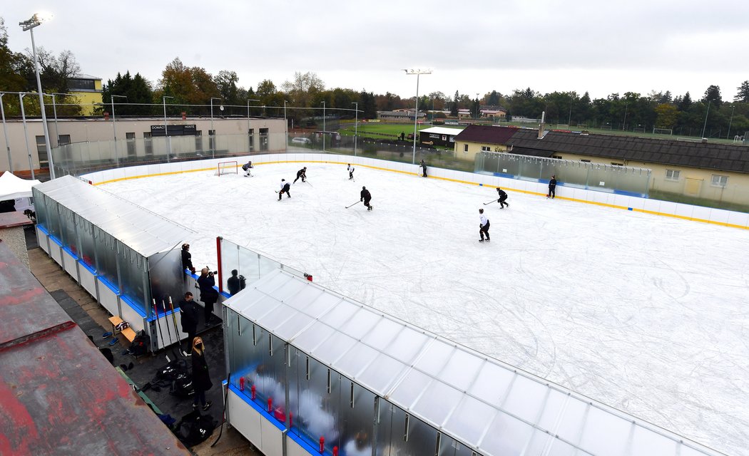 Trénink Sparty na otevřeném zimáku v Dobříši