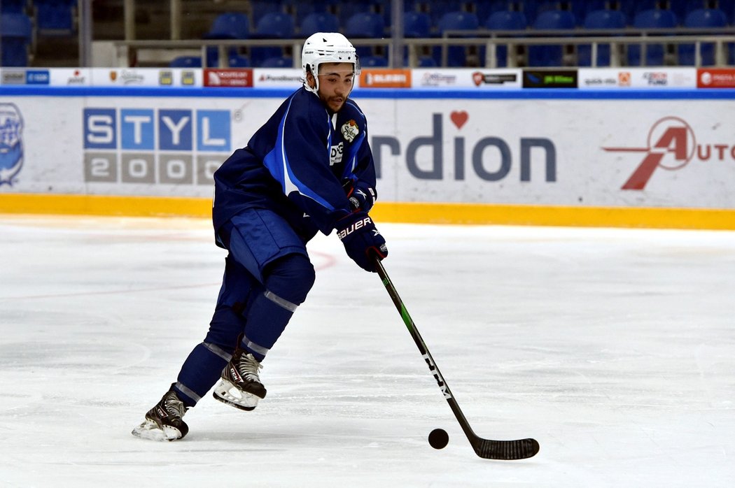 Brandon Magee během tréninku brněnské Komety