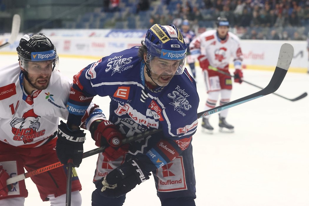 Jaromír Jágr v utkání proti Olomouci