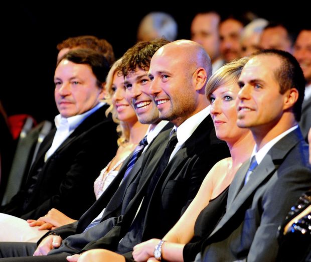 Hokejový brankář Tomáš Vokoun v hledišti při vyhlášení ankety Zlatá hokejka Hokejový brankář Tomáš Vokoun v hledišti při vyhlášení ankety Zlatá hokejka