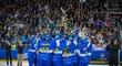 Hokejisté HC MUNI oslavují triumf v Hokejovém souboji univerzit
