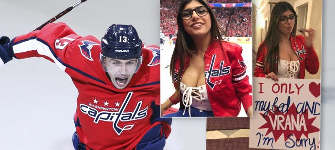 Americká pornohvězda Mia Khalifa miluje hokej a českého útočníka Jakuba Vránu