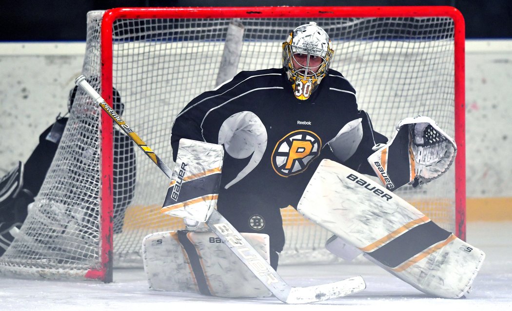 Daniel Vladař chytá na farmě Bostonu v Providence