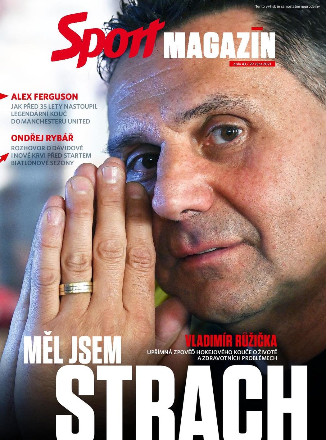 Titulní strana Sport Magazínu s Vladimírem Růžičkou