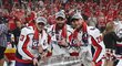 Jakub Vrána, Michal Kempný a Jakub Jeřábek se radují ze zisku Stanley Cupu