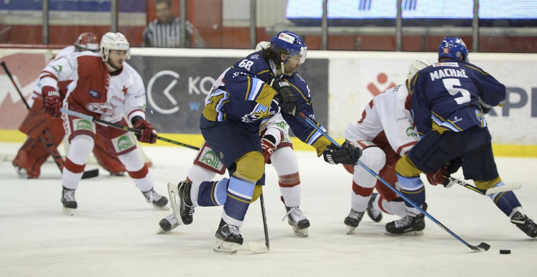 V utkání proti Slavii odvrací Kladno s Jaromírem Jágrem v čele třetí prohru v řadě