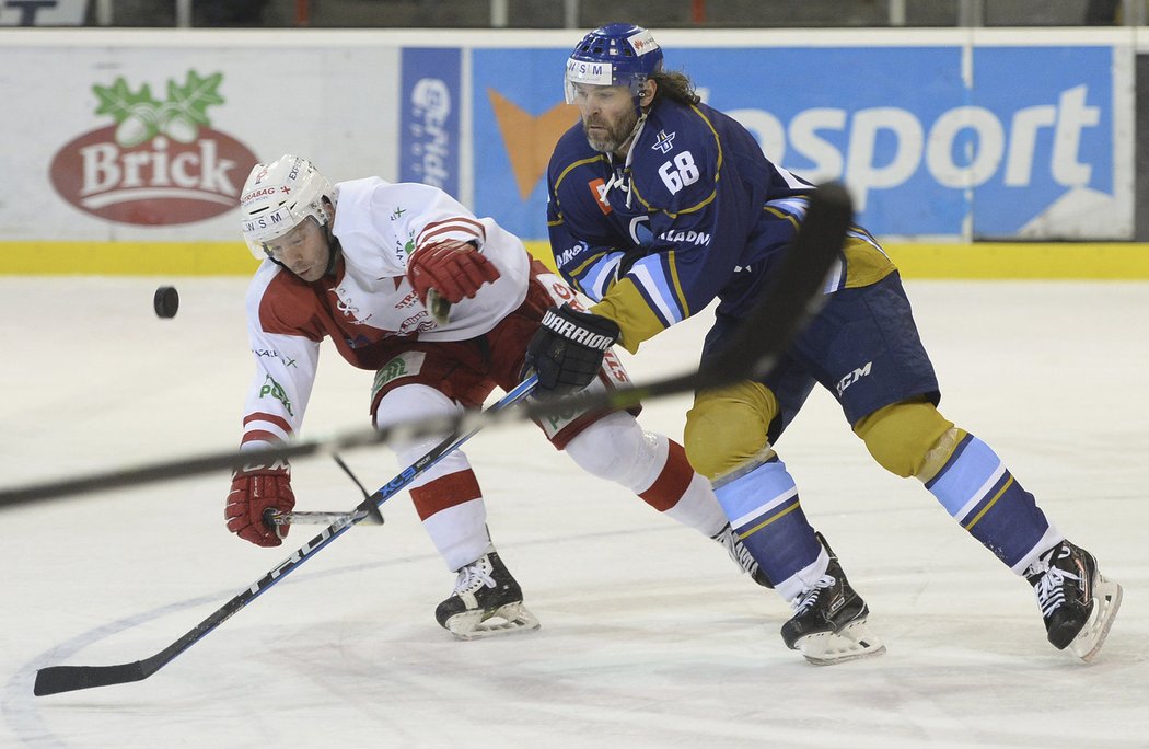 Jaromír Jágr odehrál proti Slavii své čtvrté utkání po návratu z NHL