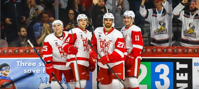 Filip Zadina pomohl dvěma góly k vítězství hokejistů Grand Rapids v pátečním utkání AHL nad Hershey 6:3.