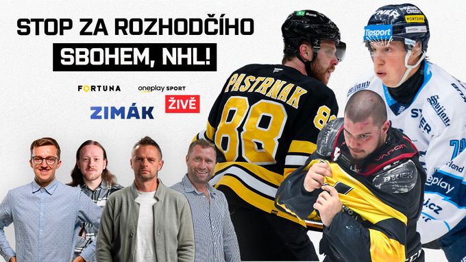 Zimák ŽIVĚ: Ostrý trest za sudího, rukavice pro Jágra a kápo Pasta. Češi mizí z NHL Zimák ŽIVĚ: Ostrý trest za sudího, rukavice pro Jágra a kápo Pasta. Češi mizí z NHL