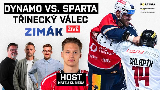 Zimák ŽIVĚ: Třinec dominuje, Tomášek se mstil Spartě. Host Matěj Kubiesa Zimák ŽIVĚ: Třinec dominuje, Tomášek se mstil Spartě. Host Matěj Kubiesa