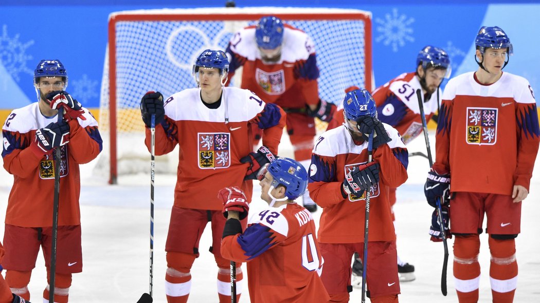 Zklamání! Čeští hokejisté se z olympiády v Pchjongčchangu vrací bez medaile