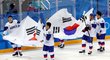 Hokejisté Jižní Koreji si rozlučku s domácími fanoušky užili