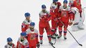 Čeští hokejisté po porážce s Dánskem