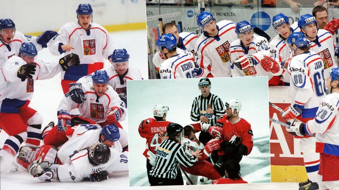 Památné bitvy s Kanadou: Olympijský beton, výměna dresů, Neckářův nástroj a zlaté opojení Památné bitvy s Kanadou: Olympijský beton, výměna dresů, Neckářův nástroj a zlaté opojení