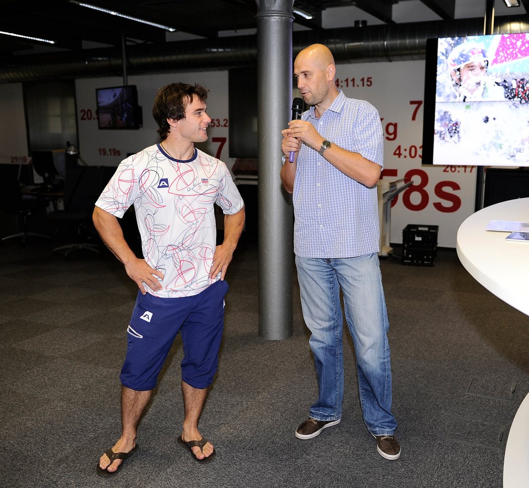 Vavřinec Hradilek po návratu z londýnské olympiády navštívil newsroom deníku Sport