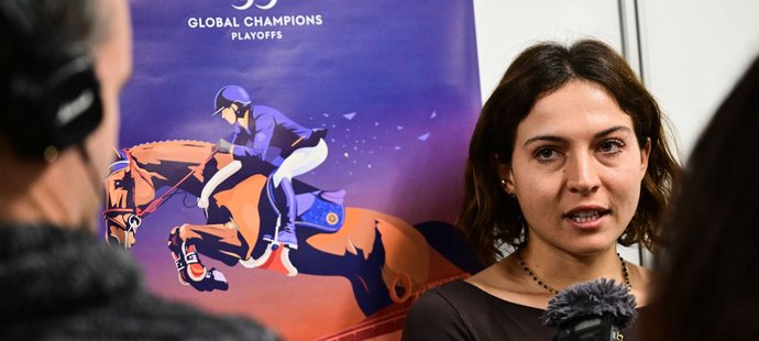 Anna Kellnerová na tiskové konferenci před startem Global Champions Prague Playoffs