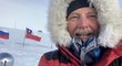 Polárník Petr Horký na jižní pólu