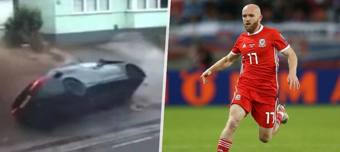 Auto, ve kterém seděl i fotbalový reprezentant Walesu Jonathan Williams, mělo děsivou nehodu