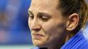 Claudia Heillová pláče po té, co na olympiádě v Pekingu prohrála souboj o třetí místo