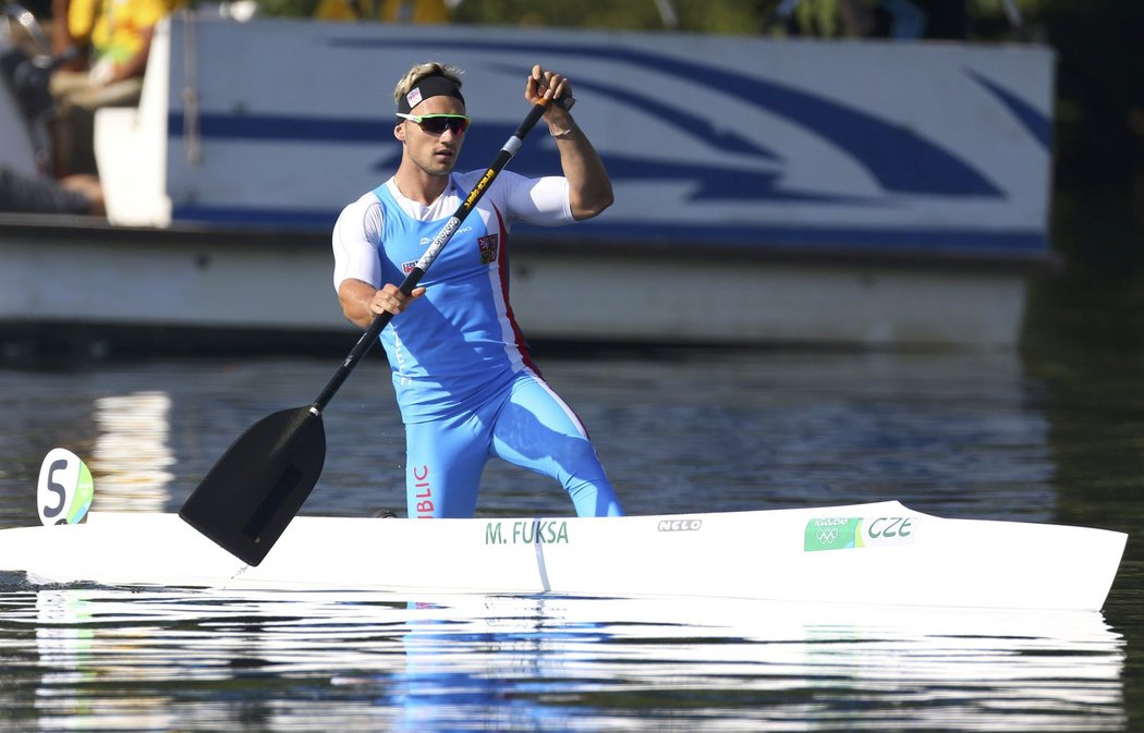 Český rychlostní kanoista Martin Fuksa na olympijské trati v Riu