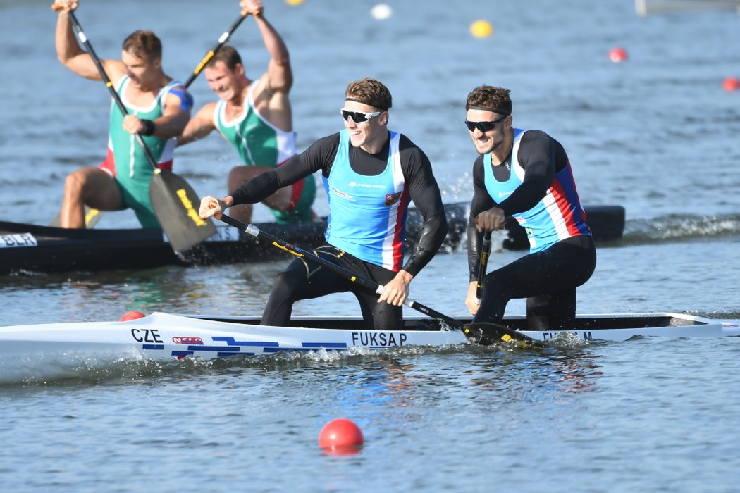 Petr a Martin Fuksovi obsadili na MS v kanoistice v kategorii C2 na 500m konečné 11. místo