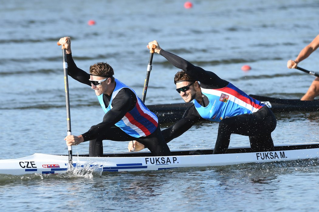 Petr a Martin Fuksovi obsadili na MS v kanoistice v kategorii C2 na 500m konečné 11. místo