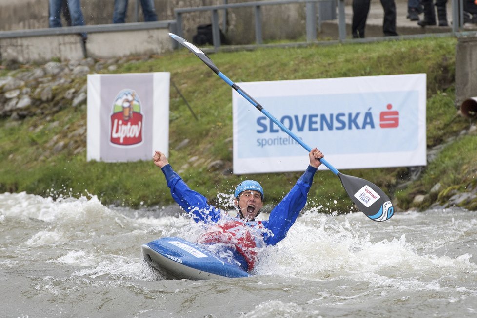 Jiří Prskavec se raduje z titulu mistra Evropy