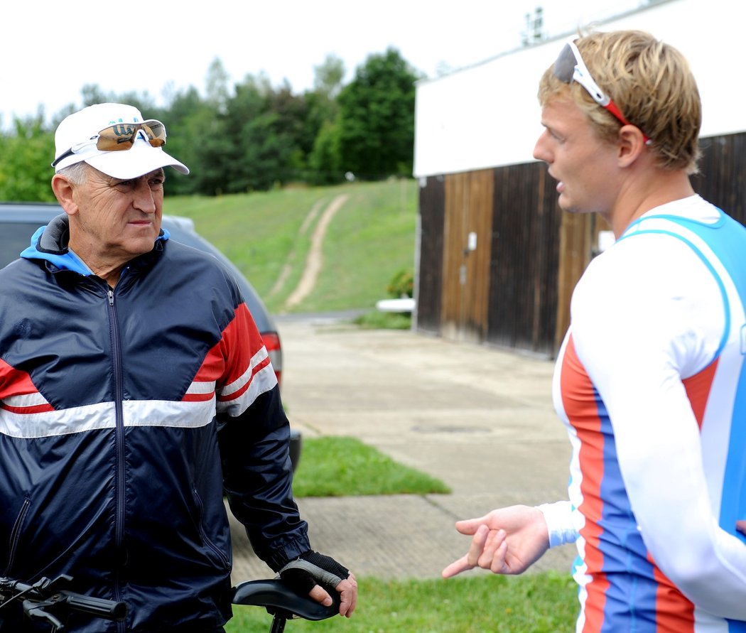 Pavel Davídek s trenérem Jerzym Dziadkowiecem