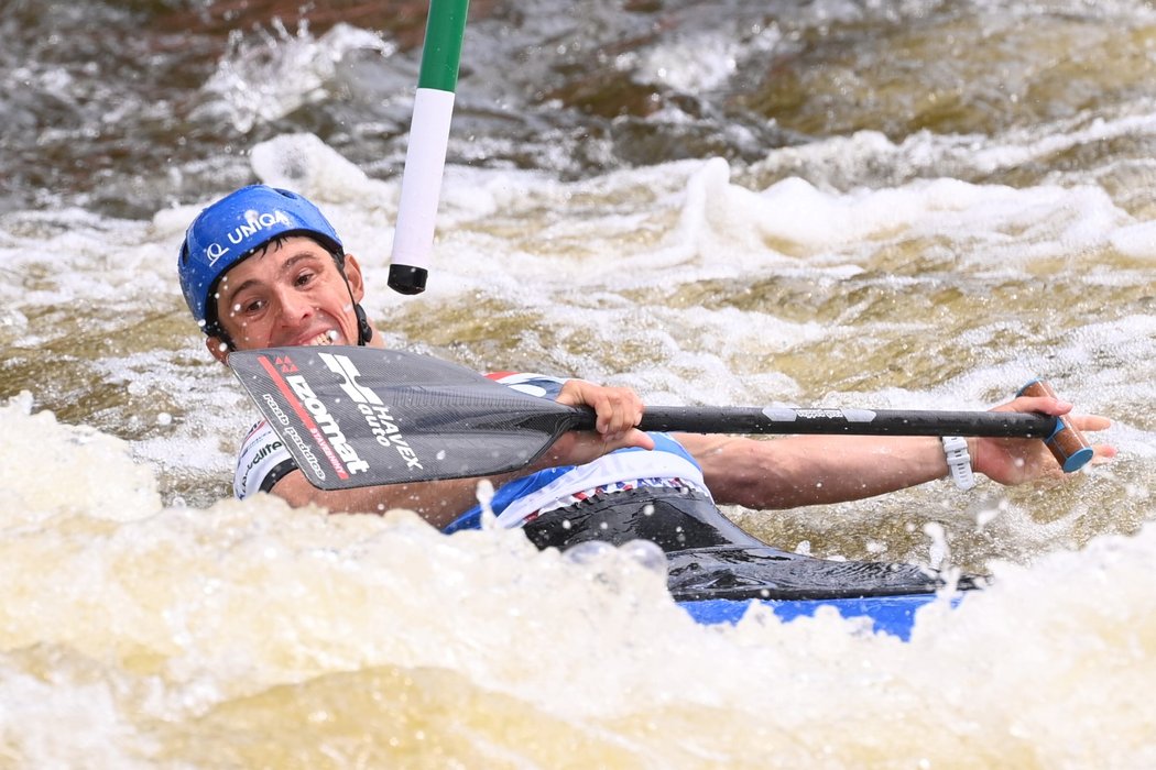 Jiří Prskavec ve finále SP v Troji na kanoi