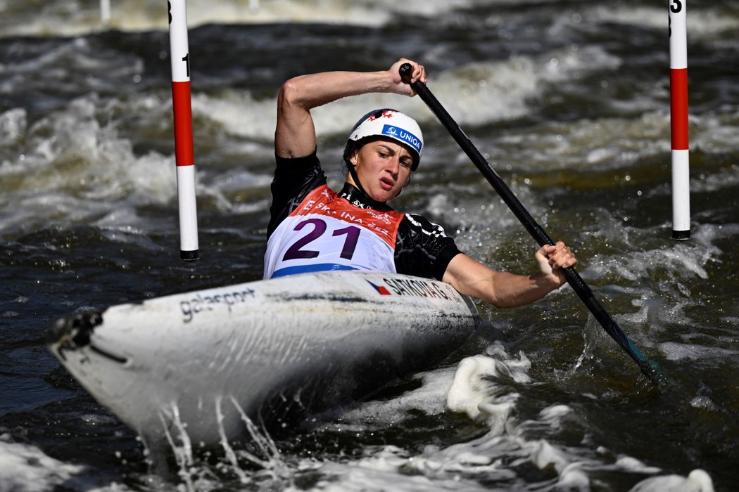 Martina Satková v semifinále SP vodních slalomářů v Troji