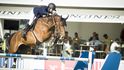 Anna Kellnerová s koněm Balguerem na parkurové lize v Madridu předvedla vynikající výkony...