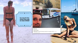 Sportovci na sítích: Druhý domov Jágrovy Veroniky, pozadí Kordové i autobus č*rak